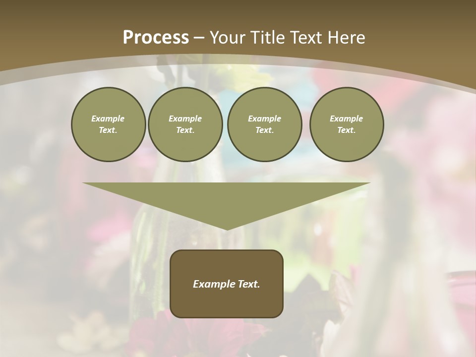 A Table Topped With Vases Filled With Flowers PowerPoint Template