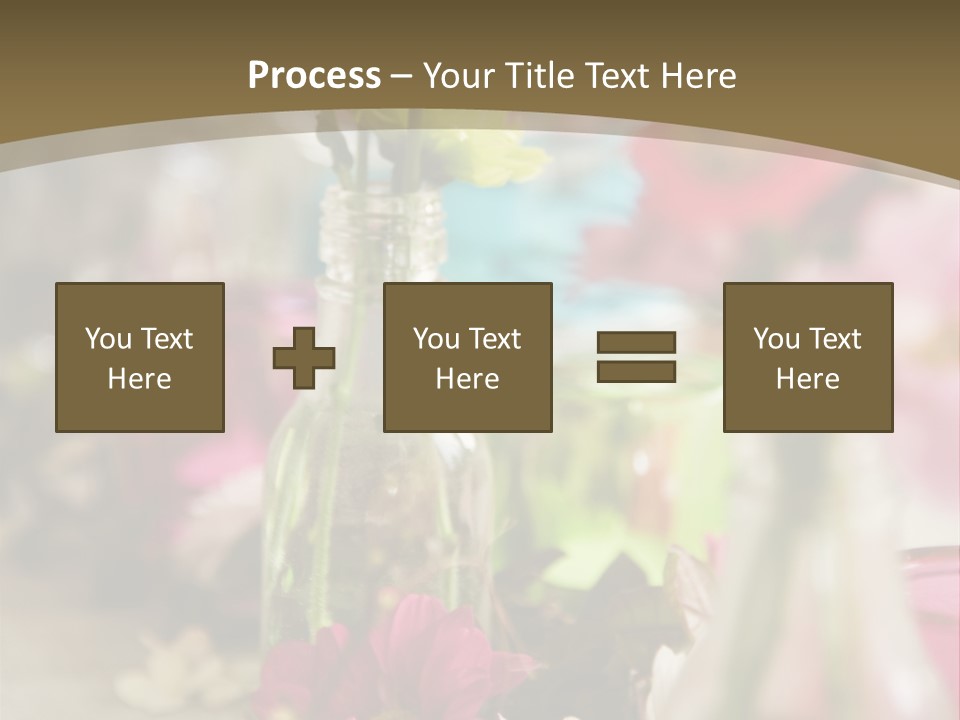 A Table Topped With Vases Filled With Flowers PowerPoint Template