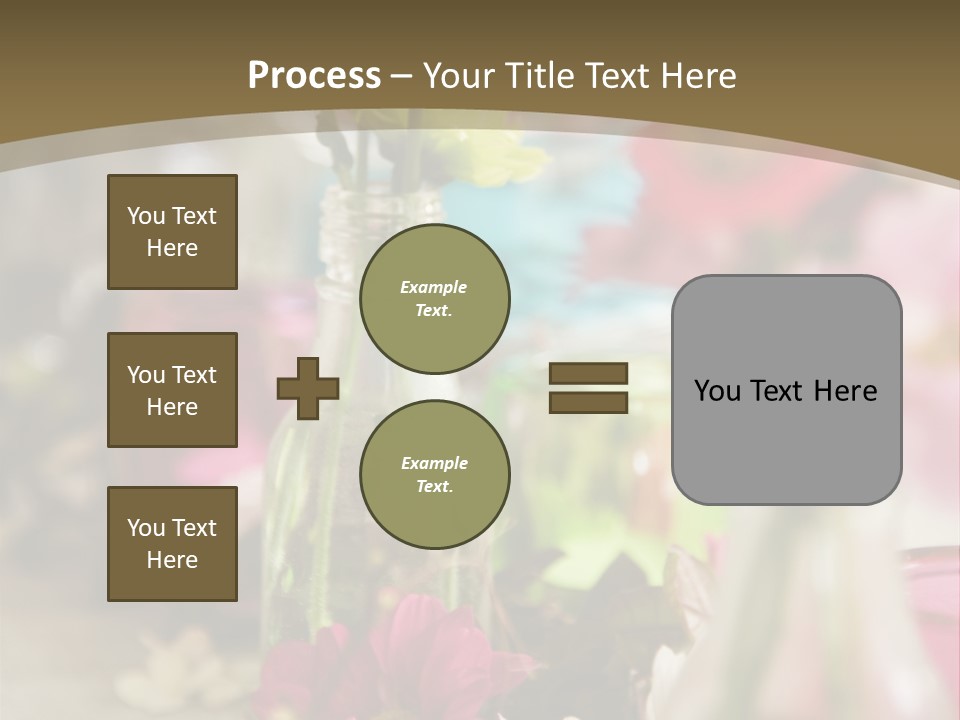A Table Topped With Vases Filled With Flowers PowerPoint Template