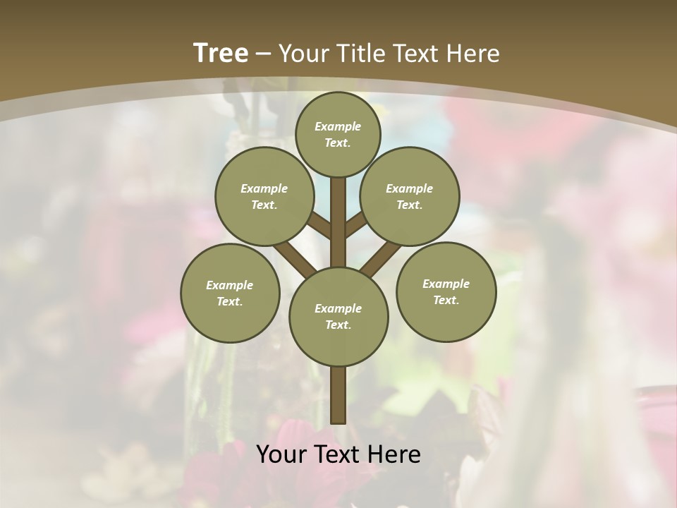 A Table Topped With Vases Filled With Flowers PowerPoint Template