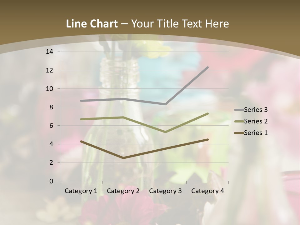 A Table Topped With Vases Filled With Flowers PowerPoint Template
