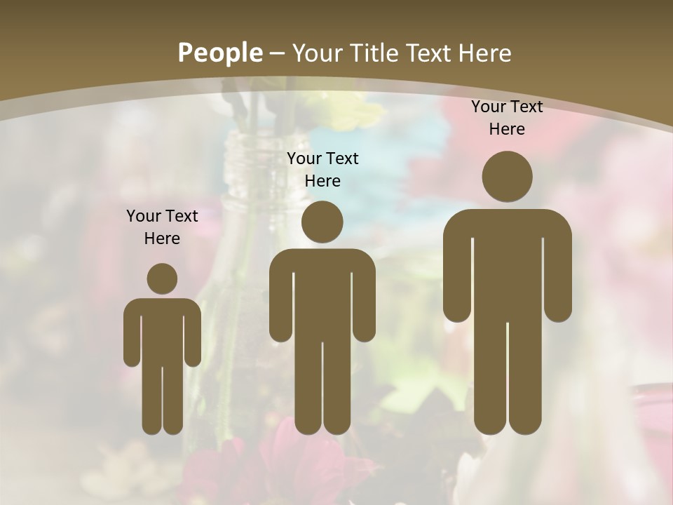 A Table Topped With Vases Filled With Flowers PowerPoint Template