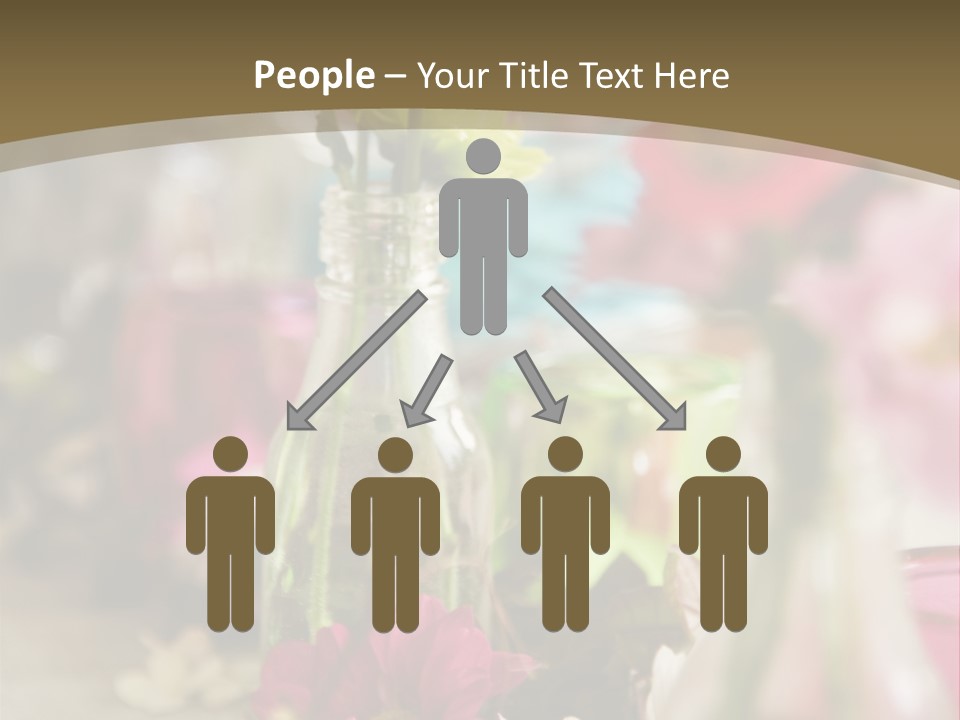 A Table Topped With Vases Filled With Flowers PowerPoint Template