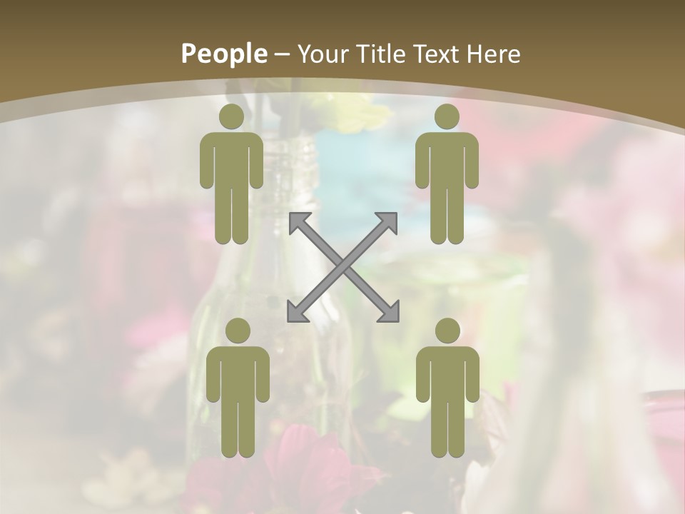 A Table Topped With Vases Filled With Flowers PowerPoint Template