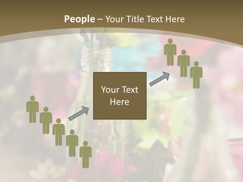 A Table Topped With Vases Filled With Flowers PowerPoint Template