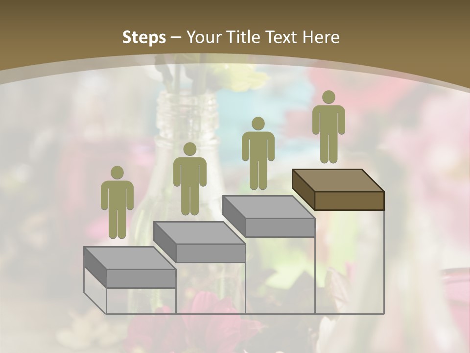 A Table Topped With Vases Filled With Flowers PowerPoint Template