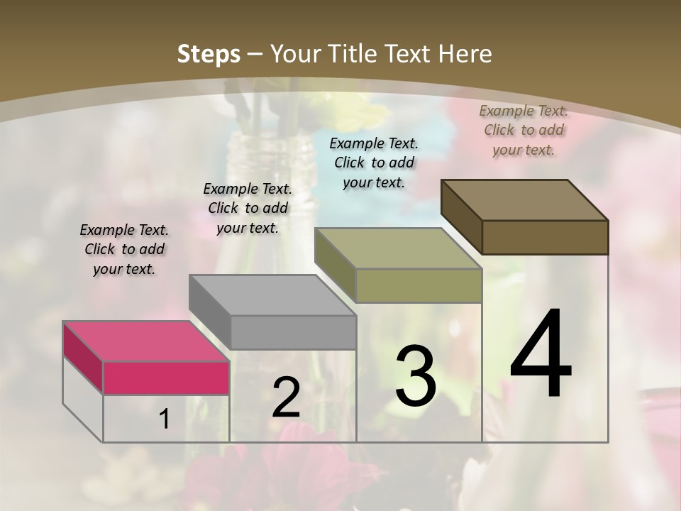 A Table Topped With Vases Filled With Flowers PowerPoint Template