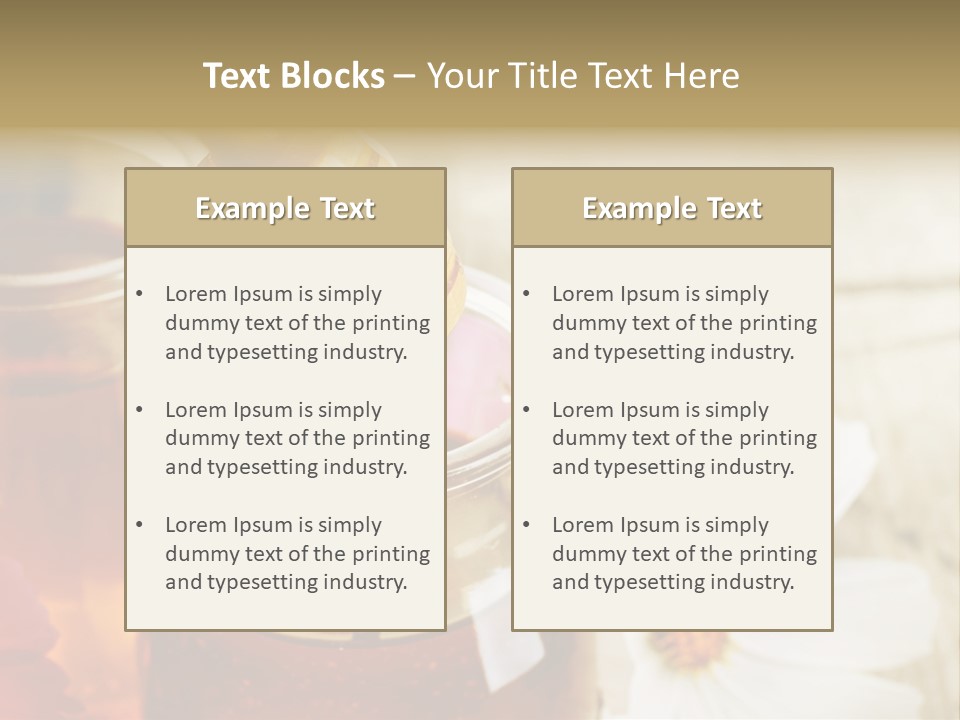 Food Camomile Yellow PowerPoint Template