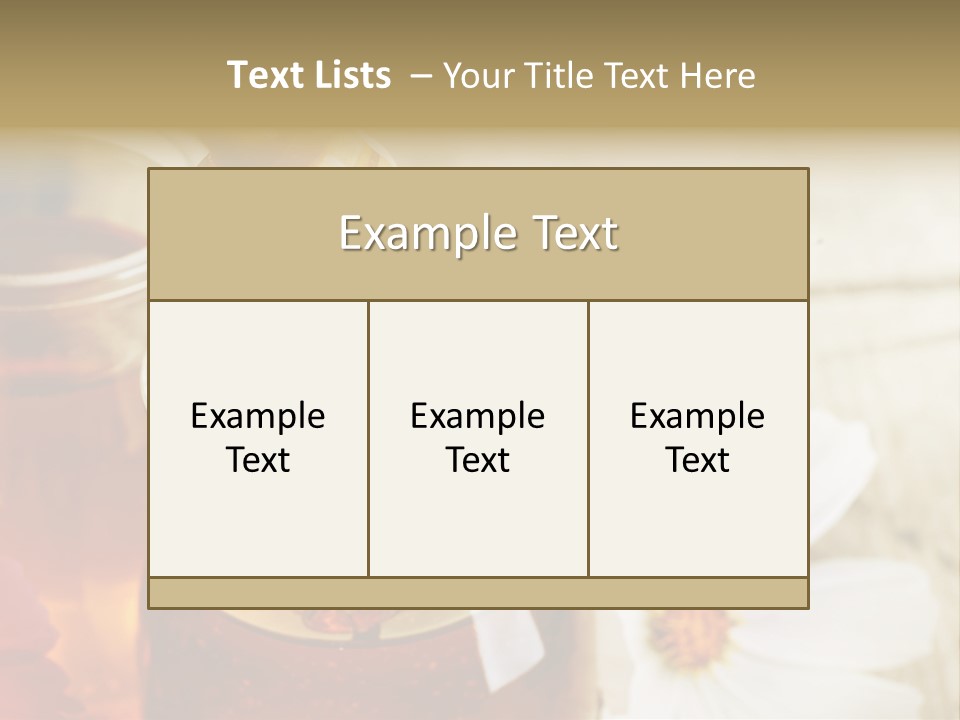 Food Camomile Yellow PowerPoint Template