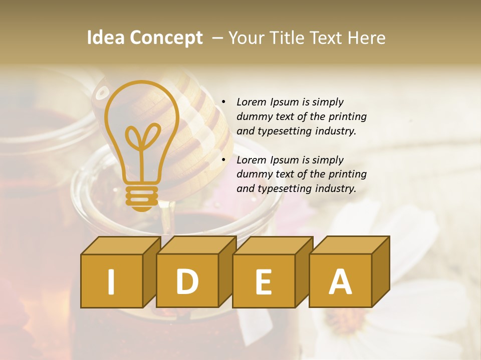 Food Camomile Yellow PowerPoint Template