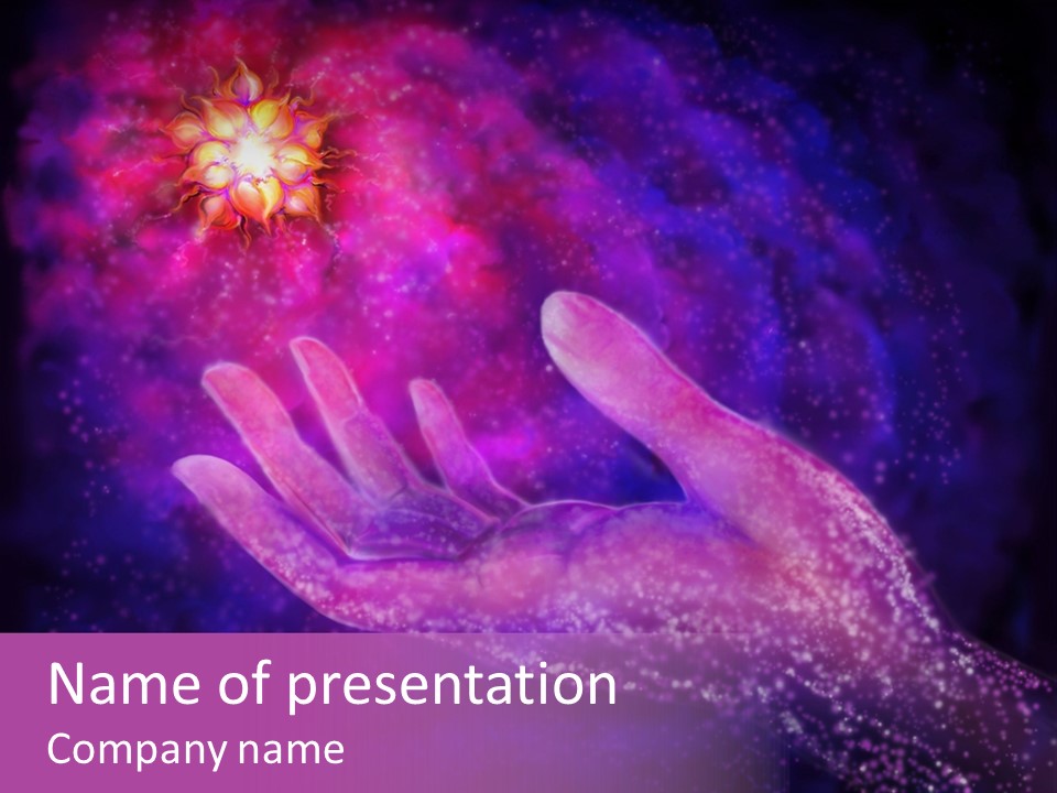 A Person's Hand Holding A Star Powerpoint Presentation PowerPoint Template
