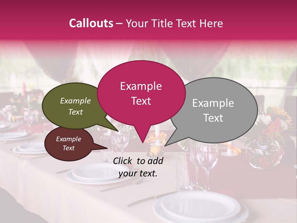 Fork Wedding Bouquet PowerPoint Template