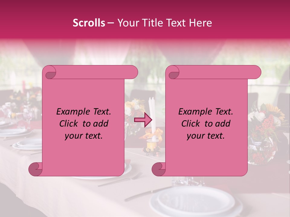 Fork Wedding Bouquet PowerPoint Template