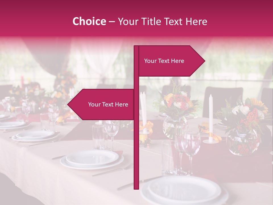 Fork Wedding Bouquet PowerPoint Template