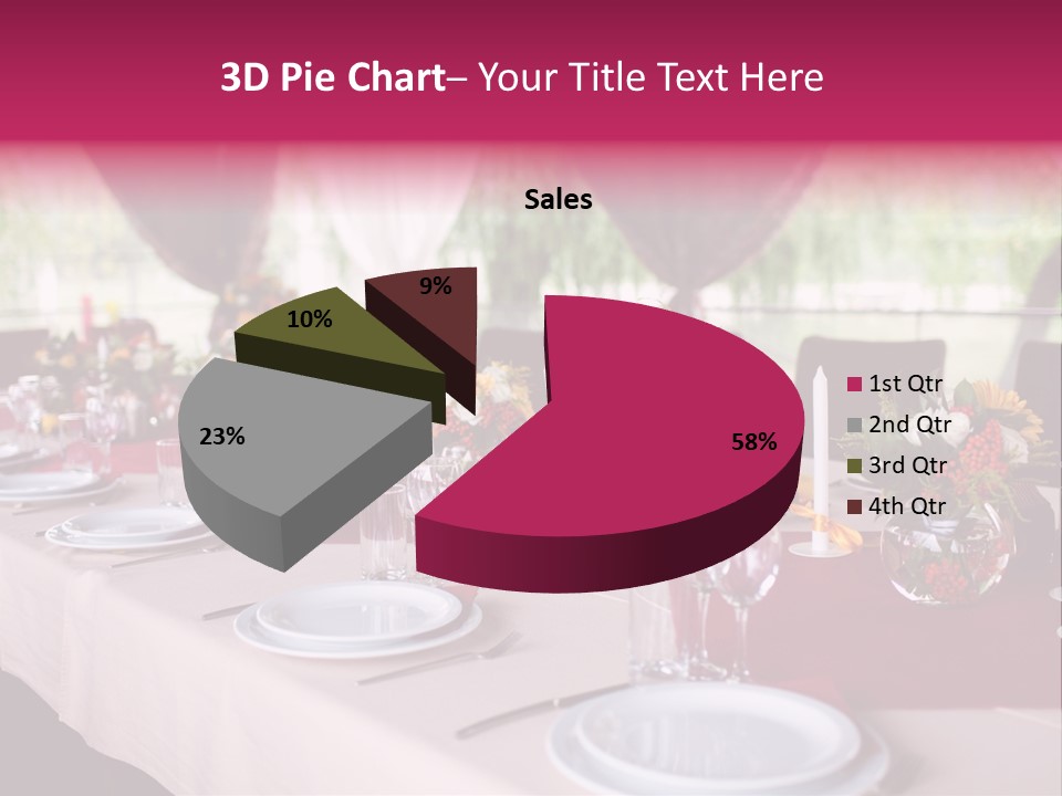 Fork Wedding Bouquet PowerPoint Template