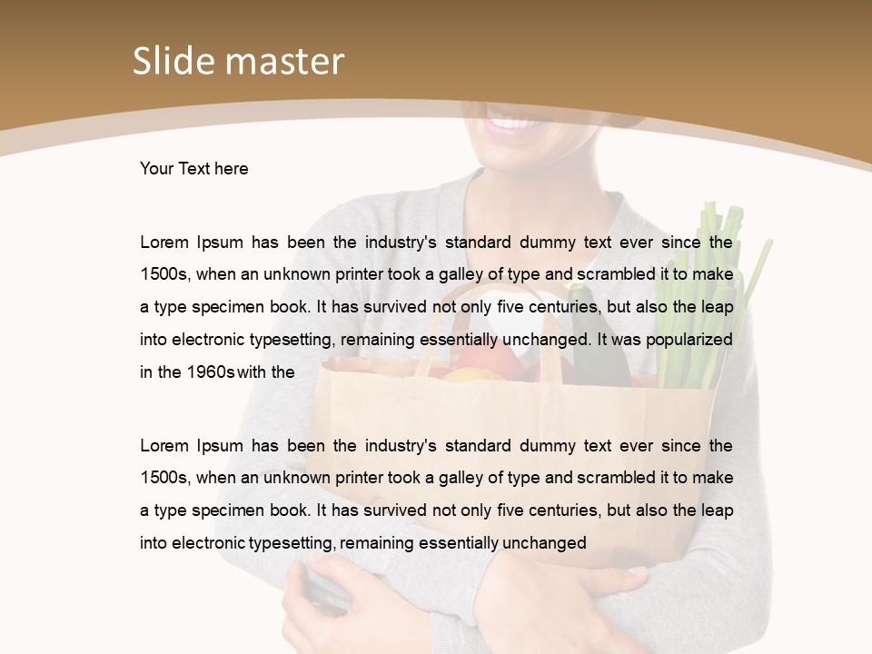 Mushroom Fried Onions Food PowerPoint Template