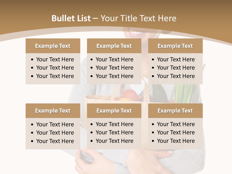 Mushroom Fried Onions Food PowerPoint Template