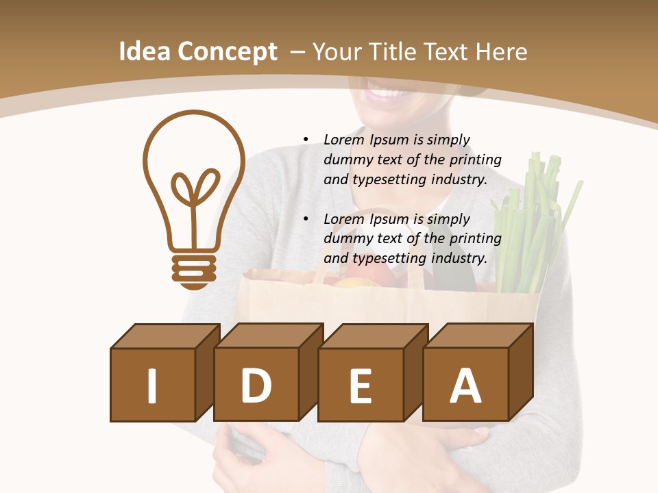 Mushroom Fried Onions Food PowerPoint Template