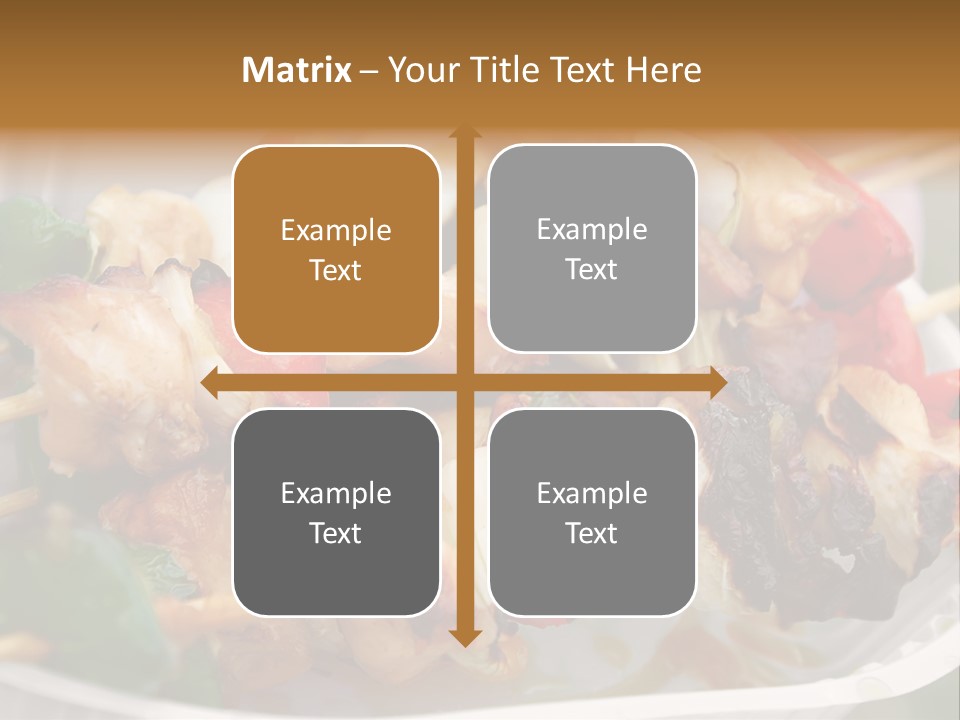 A Person Holding A Plate Of Food With Skewers PowerPoint Template