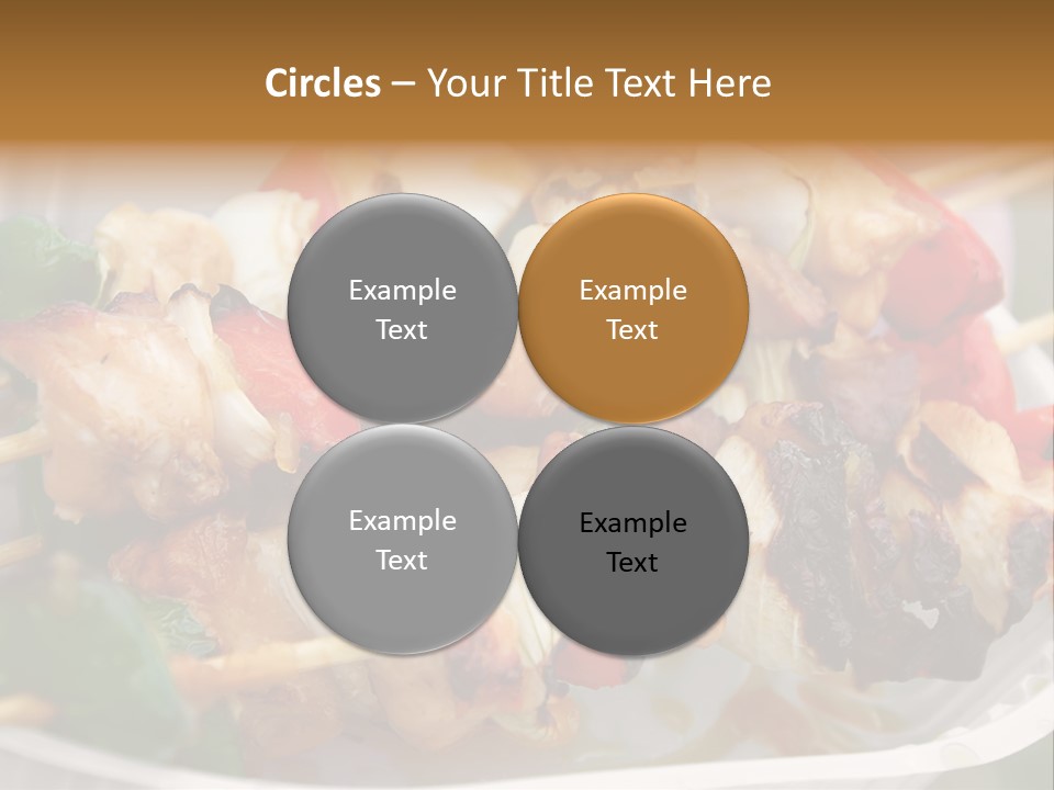 A Person Holding A Plate Of Food With Skewers PowerPoint Template