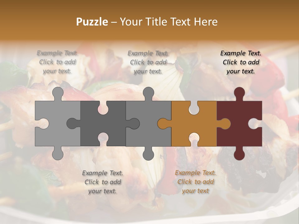 A Person Holding A Plate Of Food With Skewers PowerPoint Template