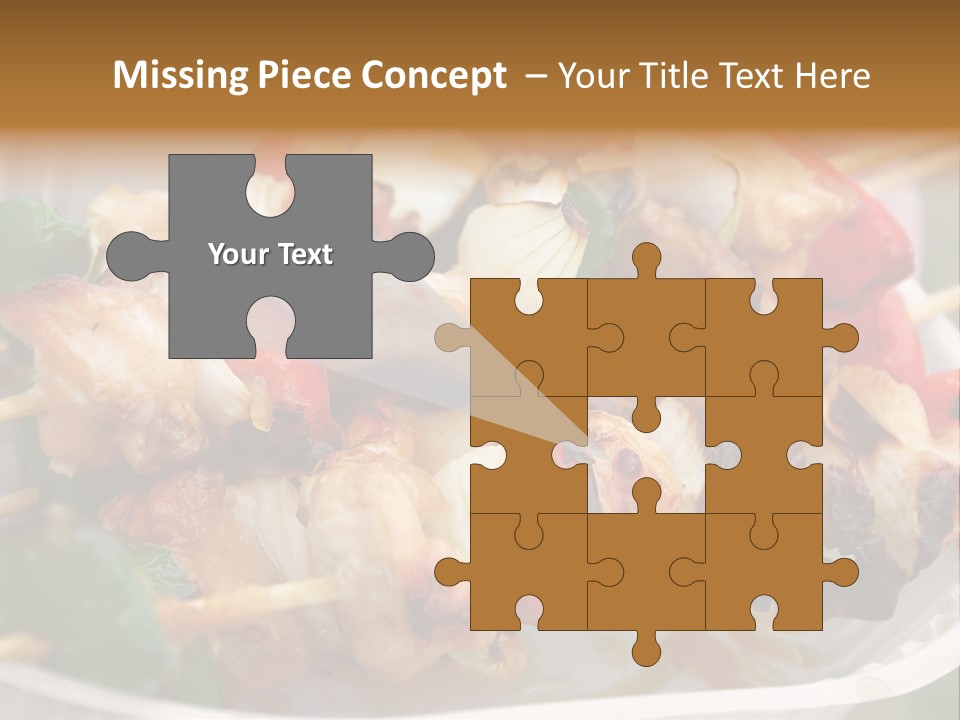 A Person Holding A Plate Of Food With Skewers PowerPoint Template