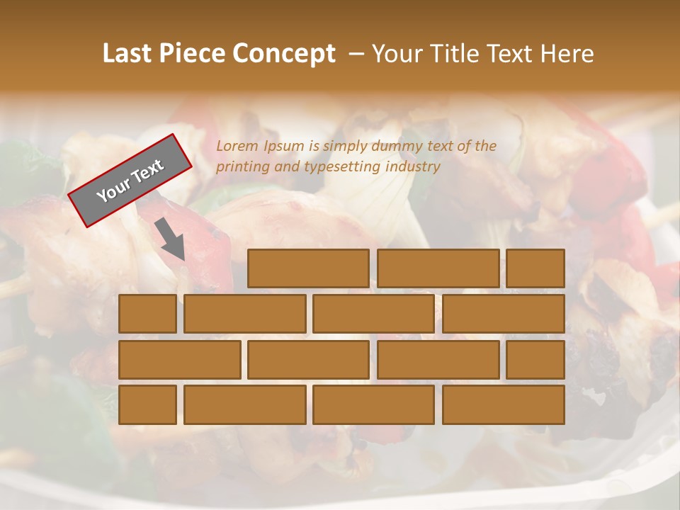 A Person Holding A Plate Of Food With Skewers PowerPoint Template
