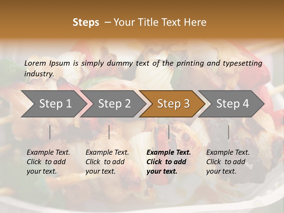 A Person Holding A Plate Of Food With Skewers PowerPoint Template