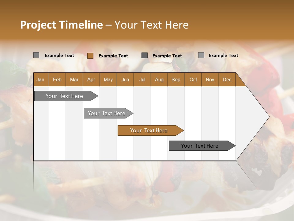 A Person Holding A Plate Of Food With Skewers PowerPoint Template