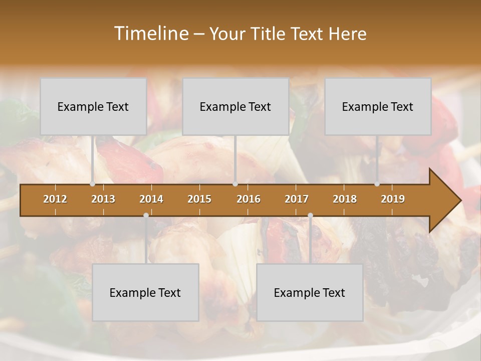A Person Holding A Plate Of Food With Skewers PowerPoint Template