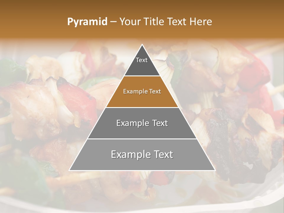 A Person Holding A Plate Of Food With Skewers PowerPoint Template