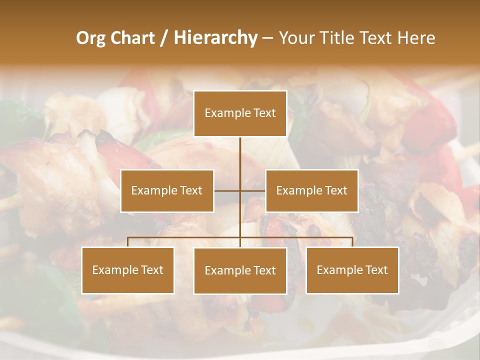 A Person Holding A Plate Of Food With Skewers PowerPoint Template