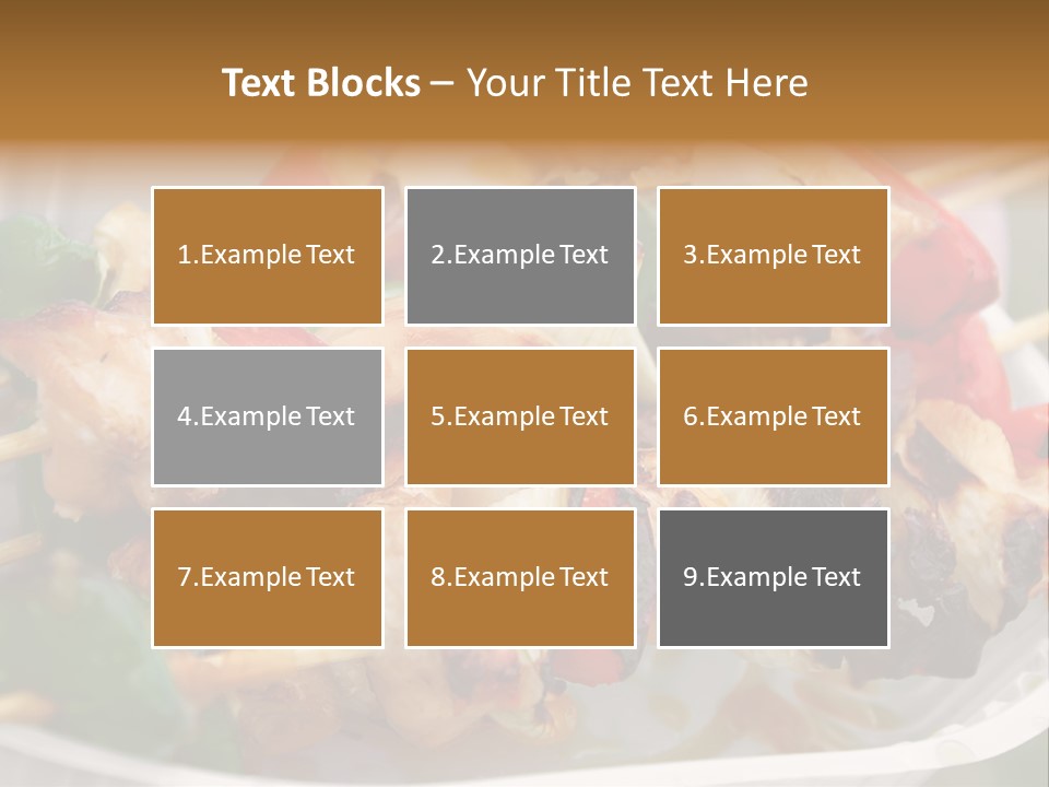 A Person Holding A Plate Of Food With Skewers PowerPoint Template