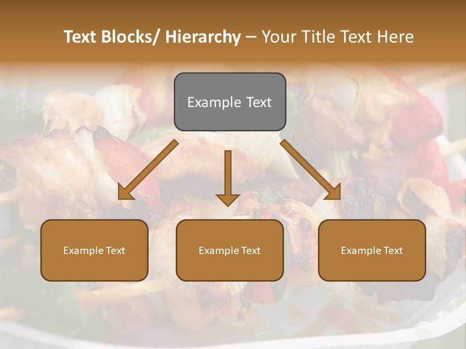 A Person Holding A Plate Of Food With Skewers PowerPoint Template