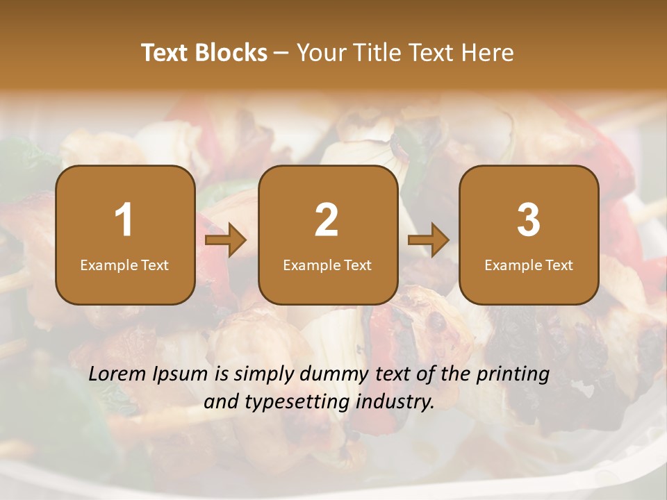 A Person Holding A Plate Of Food With Skewers PowerPoint Template