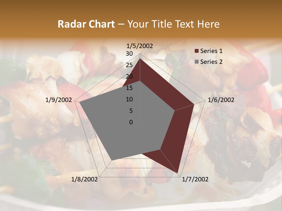 A Person Holding A Plate Of Food With Skewers PowerPoint Template