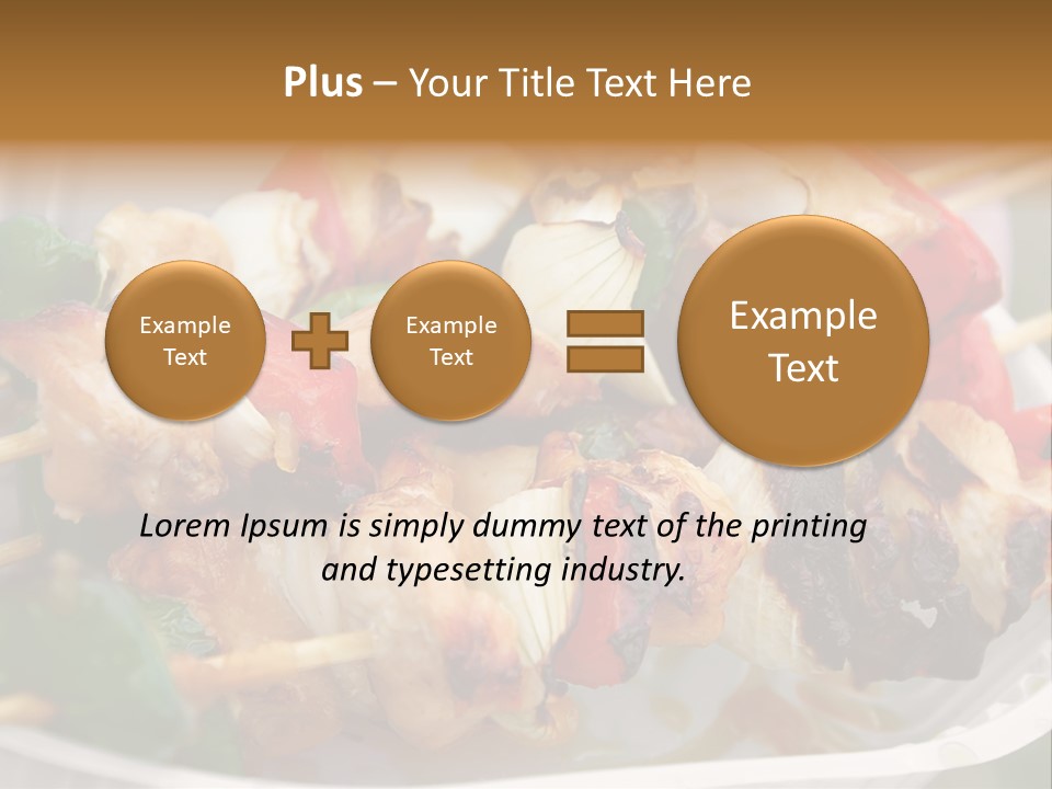 A Person Holding A Plate Of Food With Skewers PowerPoint Template