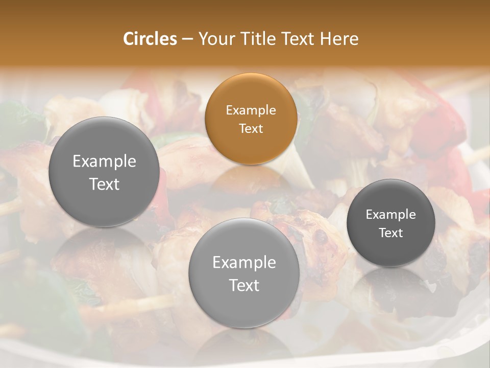 A Person Holding A Plate Of Food With Skewers PowerPoint Template