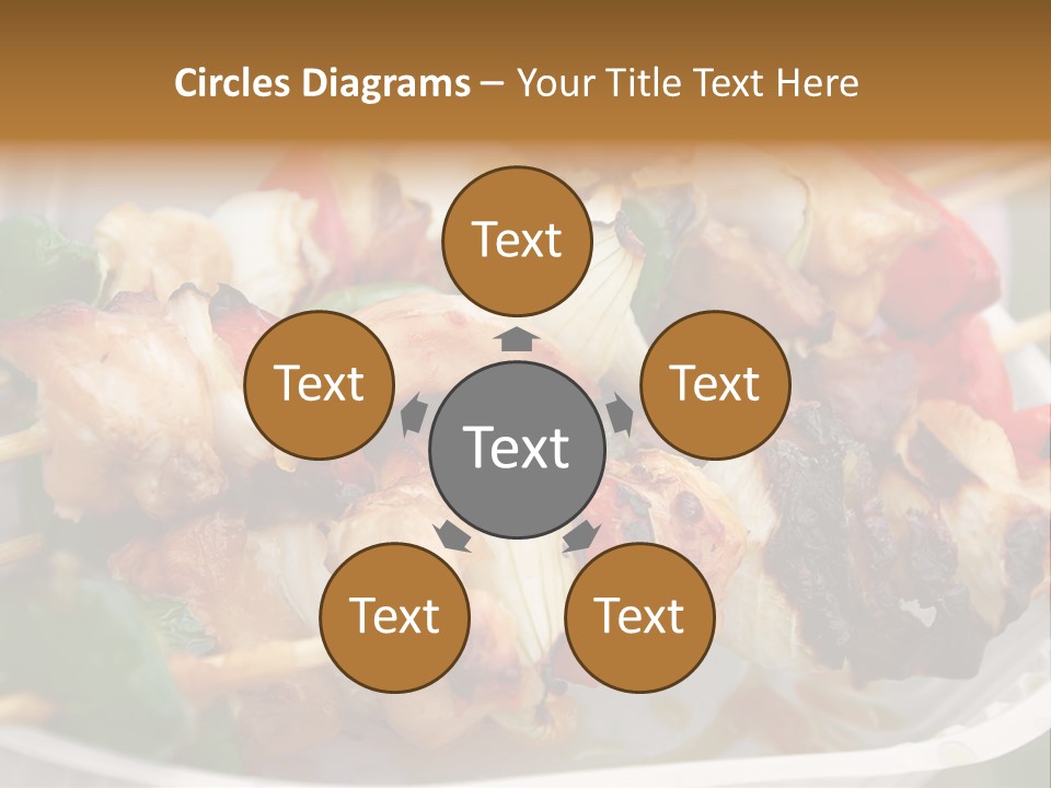 A Person Holding A Plate Of Food With Skewers PowerPoint Template