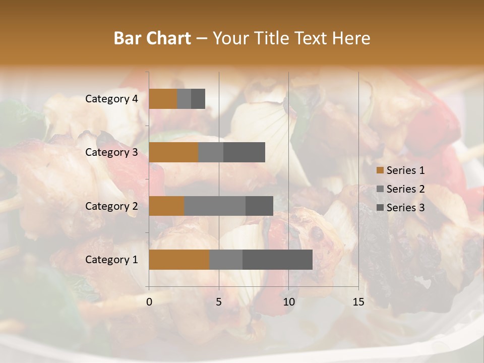A Person Holding A Plate Of Food With Skewers PowerPoint Template