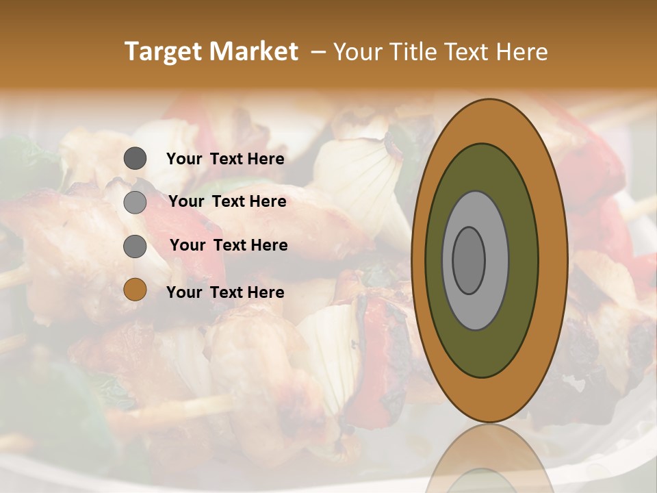 A Person Holding A Plate Of Food With Skewers PowerPoint Template