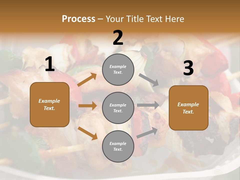 A Person Holding A Plate Of Food With Skewers PowerPoint Template