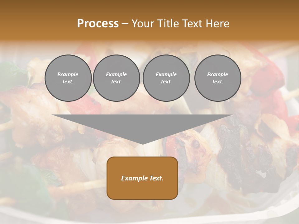 A Person Holding A Plate Of Food With Skewers PowerPoint Template