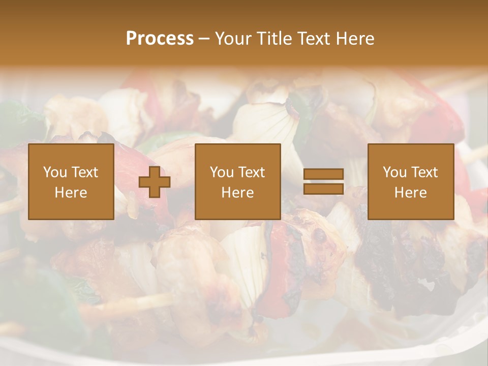 A Person Holding A Plate Of Food With Skewers PowerPoint Template
