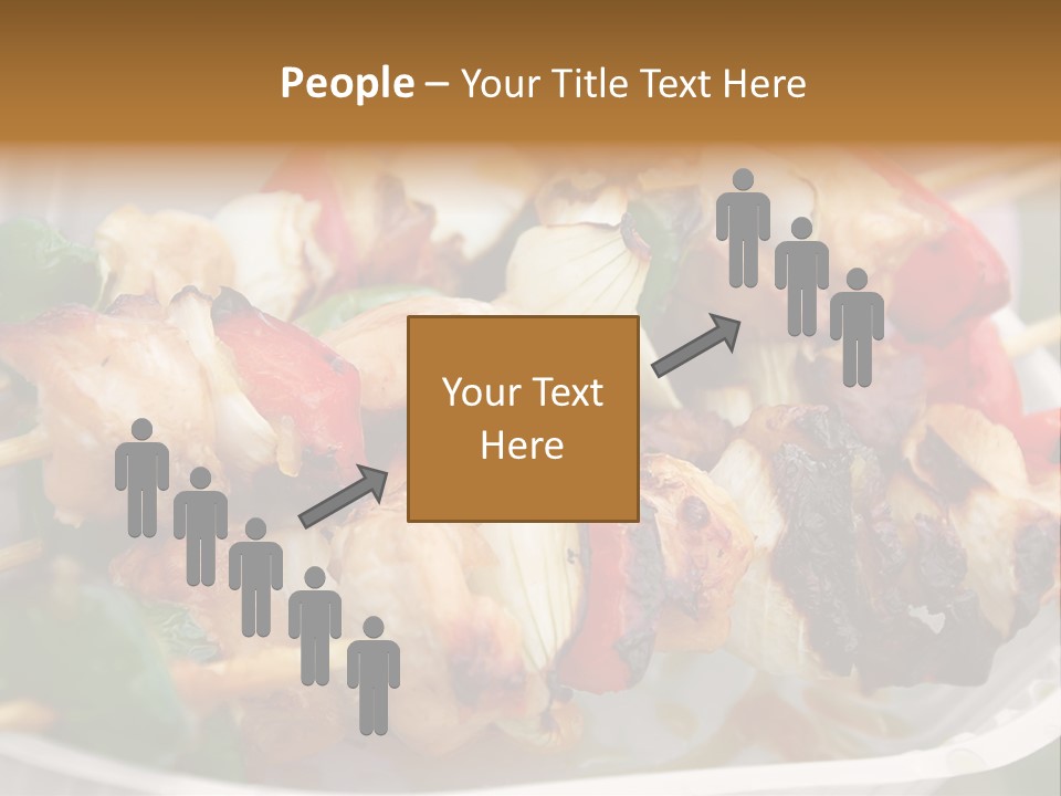 A Person Holding A Plate Of Food With Skewers PowerPoint Template