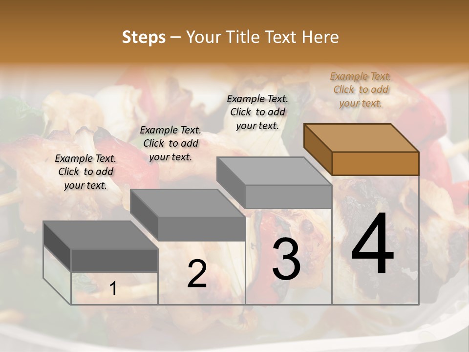 A Person Holding A Plate Of Food With Skewers PowerPoint Template