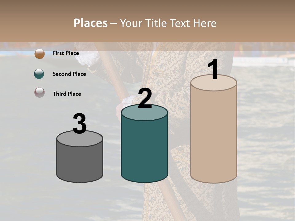 A Man In A Costume On A Boat With A Dog PowerPoint Template