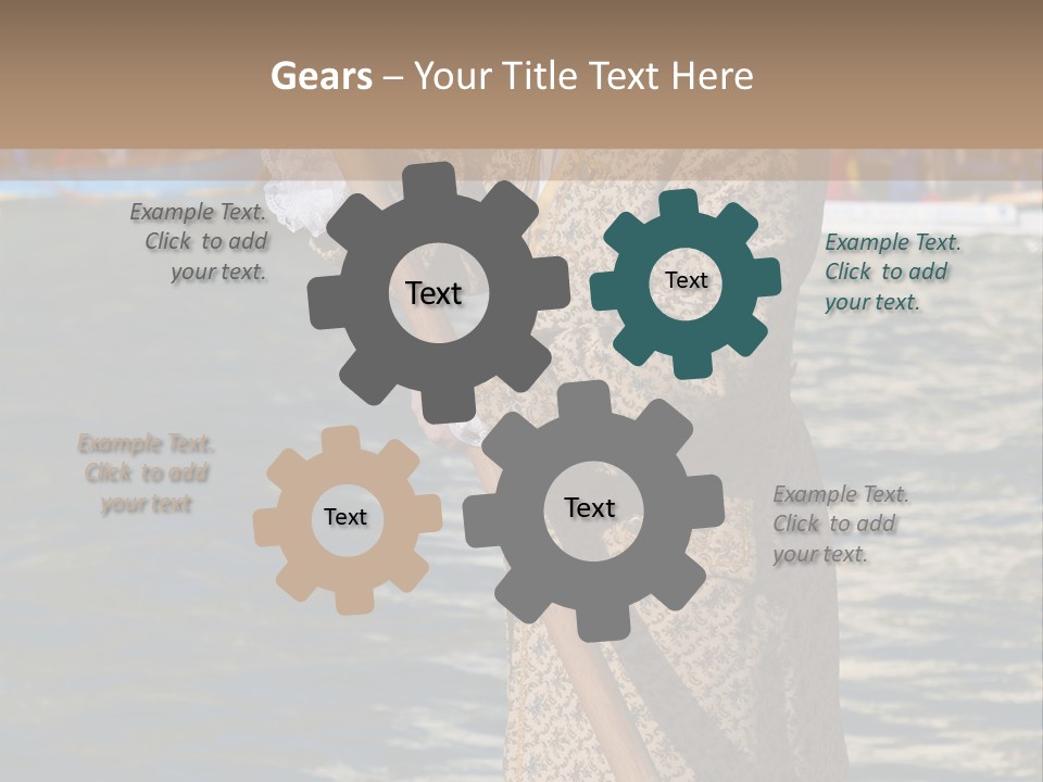 A Man In A Costume On A Boat With A Dog PowerPoint Template