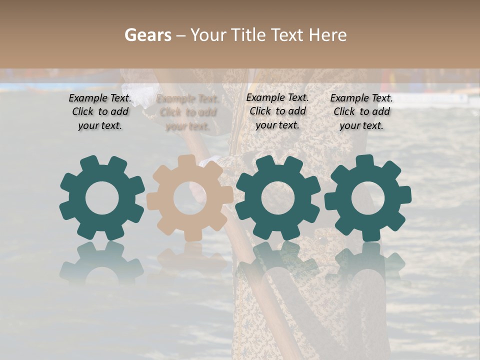 A Man In A Costume On A Boat With A Dog PowerPoint Template