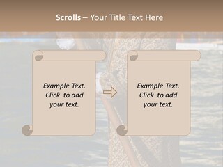 A Man In A Costume On A Boat With A Dog PowerPoint Template